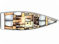 Hanse 505 - Layout image