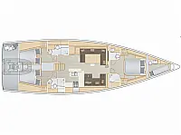 Hanse 458-Owner Edition LUX (GEN,AC,WATERMAKER) - Layout image