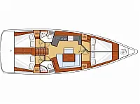 Sunsail 45.4 - Layout image