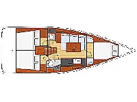 Oceanis 38 - Layout image