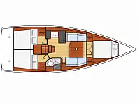 Oceanis 38.1 - Layout image