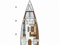 Hanse 575 - Layout image