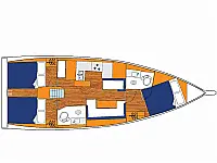 Sunsail 410 - Layout image