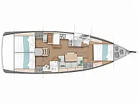 Sun Odyssey 440 - Layout image