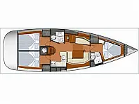 Sun Odyssey 42DS - Layout image