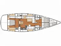 Hanse 545 - Layout image