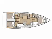 Oceanis 40.1 (4 cabins) - Layout image