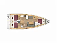 Bavaria C38 - Layout image