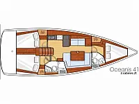 Oceanis 41 - Layout image