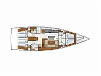 Hanse 575 - Layout image