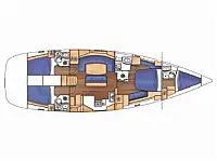 Oceanis 523 Clipper - Layout image