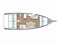 Sun Odyssey 440 - Layout image