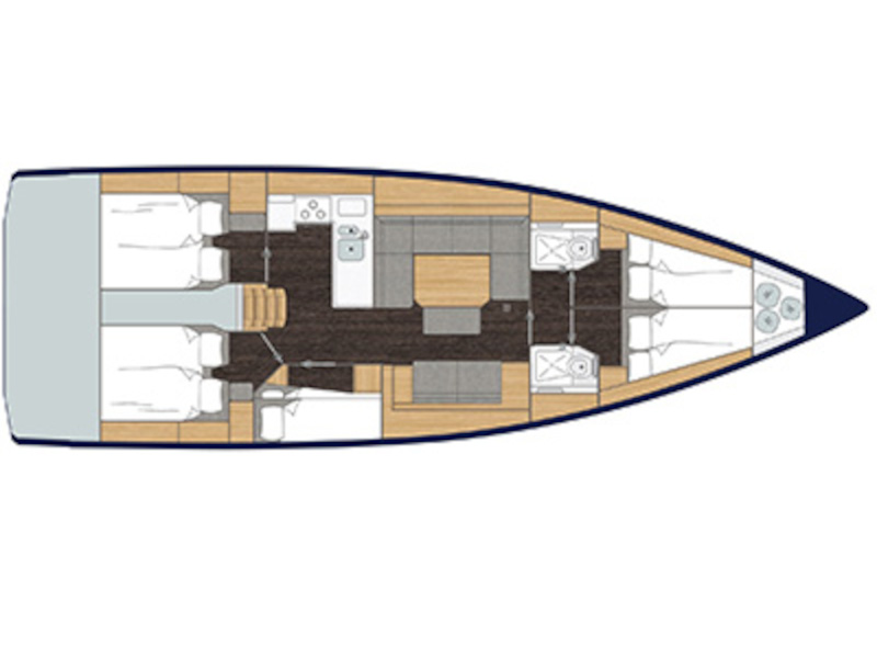 Bavaria C45 Holiday /5cab - Layout image