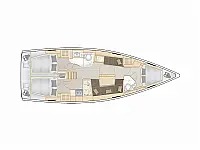 Hanse 418 - Layout image