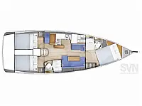 Sun Odyssey 410 - Layout image