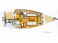 Dufour 34 Performance - Layout image