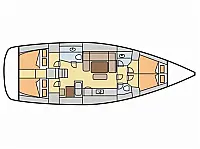 Dufour 450 Grand Large - Layout image