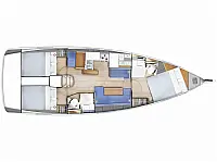 Sun Odyssey 410 - Layout image