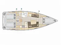 Hanse 388 - Layout image