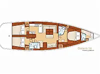 Beneteau Oceanis 54 - Layout image