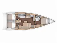 Dufour 430 - Layout image