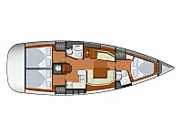 Sun Odyssey 42 i - Layout image