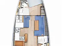 Sun Odyssey 410 - Layout image