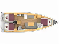 Bavaria C42 - Layout image