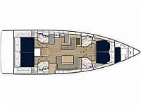 Sunsail 52.4 - Layout image