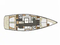 Elan 50 Impression (5 cabins) - Layout image