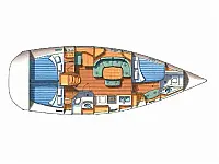 Oceanis 393 Clipper - Layout image