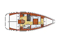 Oceanis 34 - Layout image