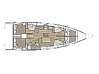 Oceanis 46.1 - 5 cabin version - Layout image