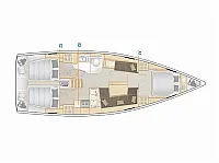 Hanse 418 - Layout image