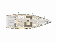 Hanse 458 - Layout image