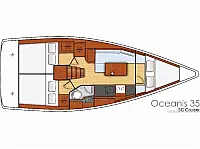 Oceanis 35.1 - Layout image