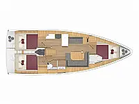 Bavaria C38 - Layout image