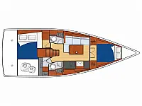 Sunsail 38/2 - Layout image