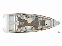 Sunsail 44.3 - Layout image