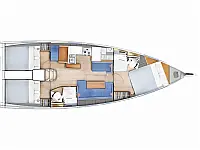 Sunsail 410 - Layout image