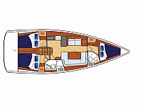 Sunsail 42 - Layout image