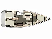 Dufour 410 Grand Large 3 cab - Layout image