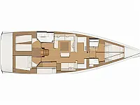 Dufour 520 Grand Large - Layout image