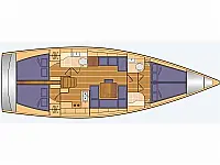 Hanse 458 - Layout image