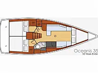 Oceanis 35 - Layout image