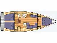 Hanse 388 - Layout image