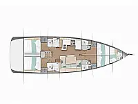 Sun Odyssey 490 4cab - Layout image