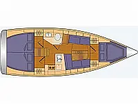 Hanse 348 - Layout image