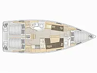 Hanse 388 - Layout image