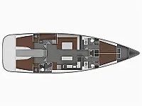 Bavaria 55 Cruiser - Layout image